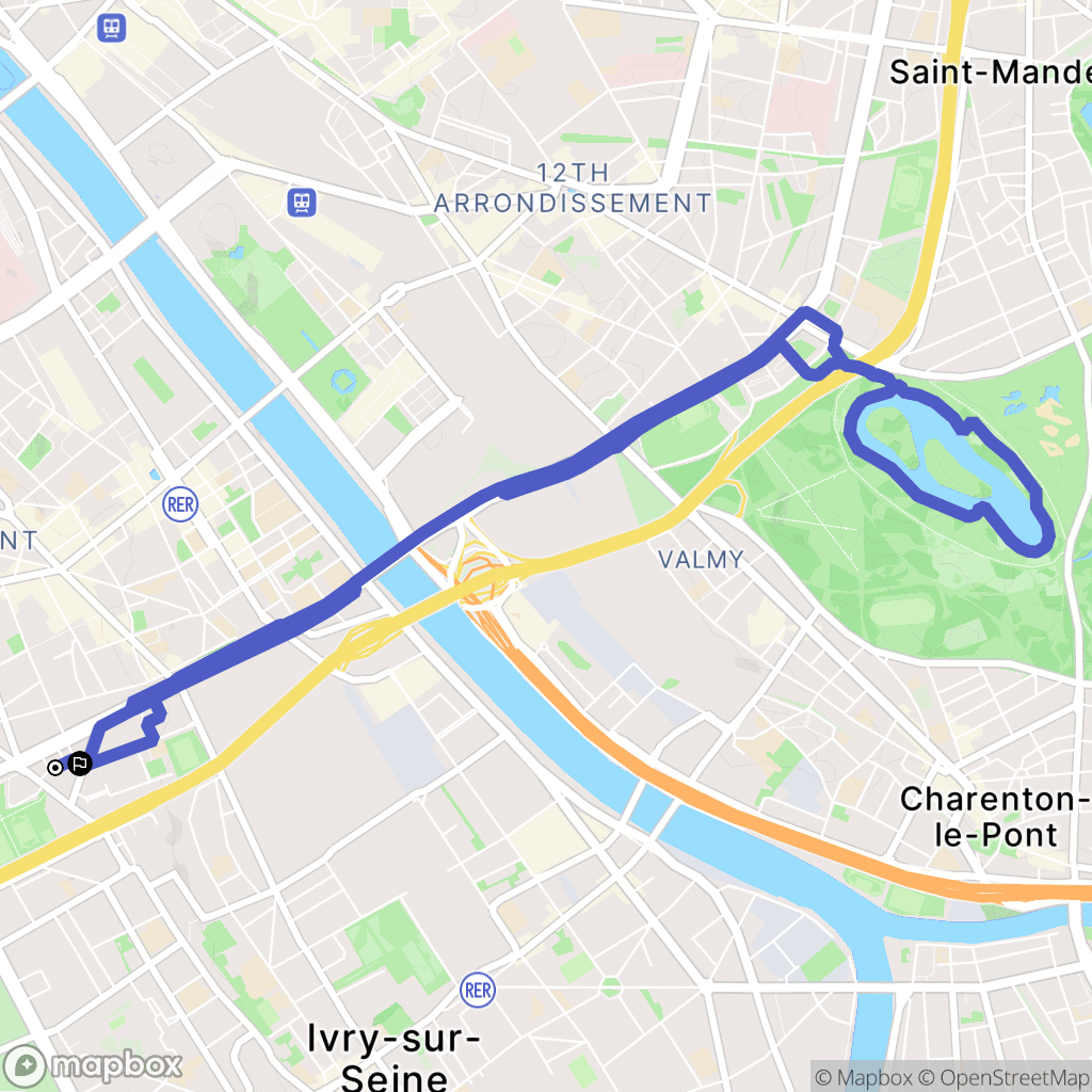 Paris : carte du parcours de randonnée - France
