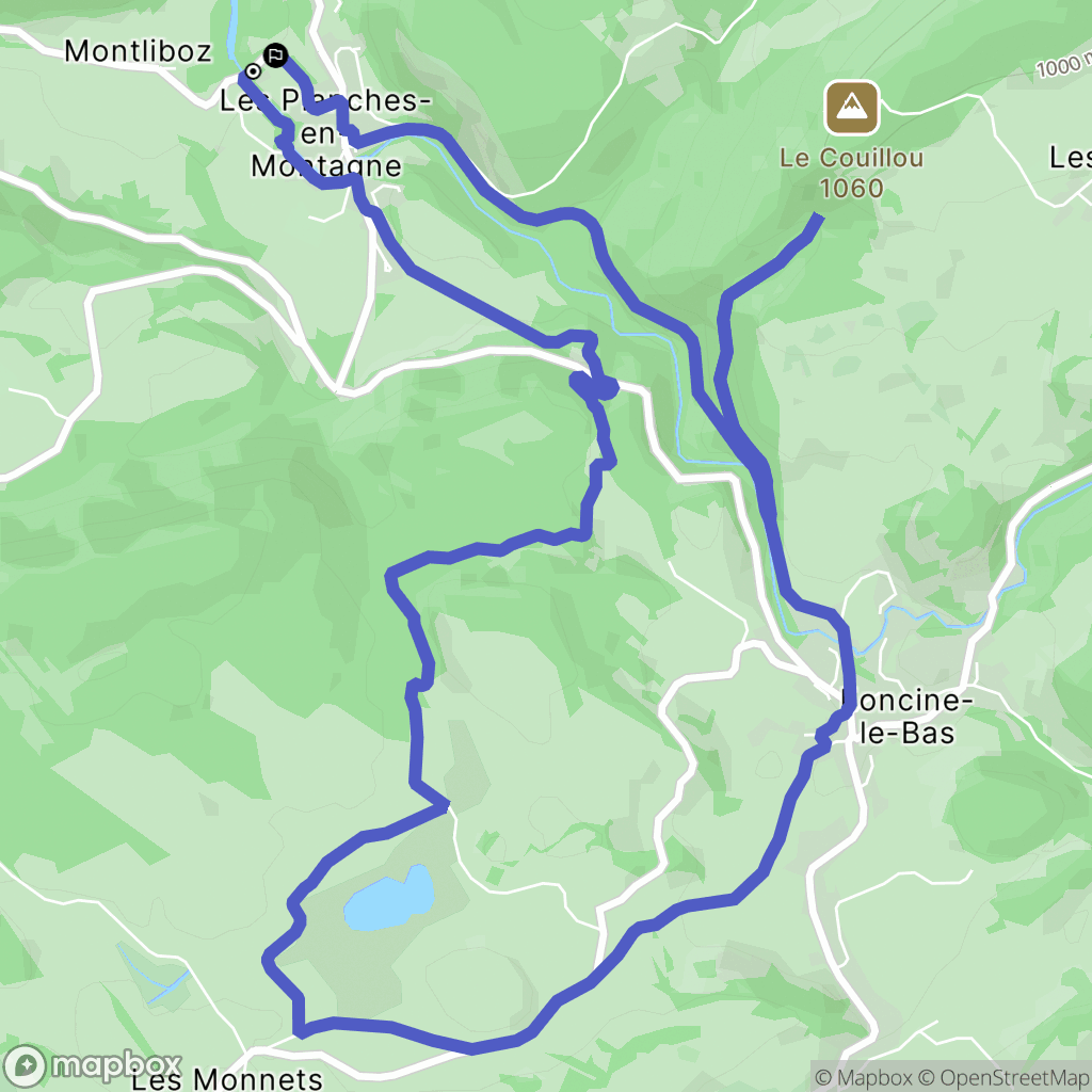 Les Planches-en-Montagne: routekaart voor buitenactiviteiten - France