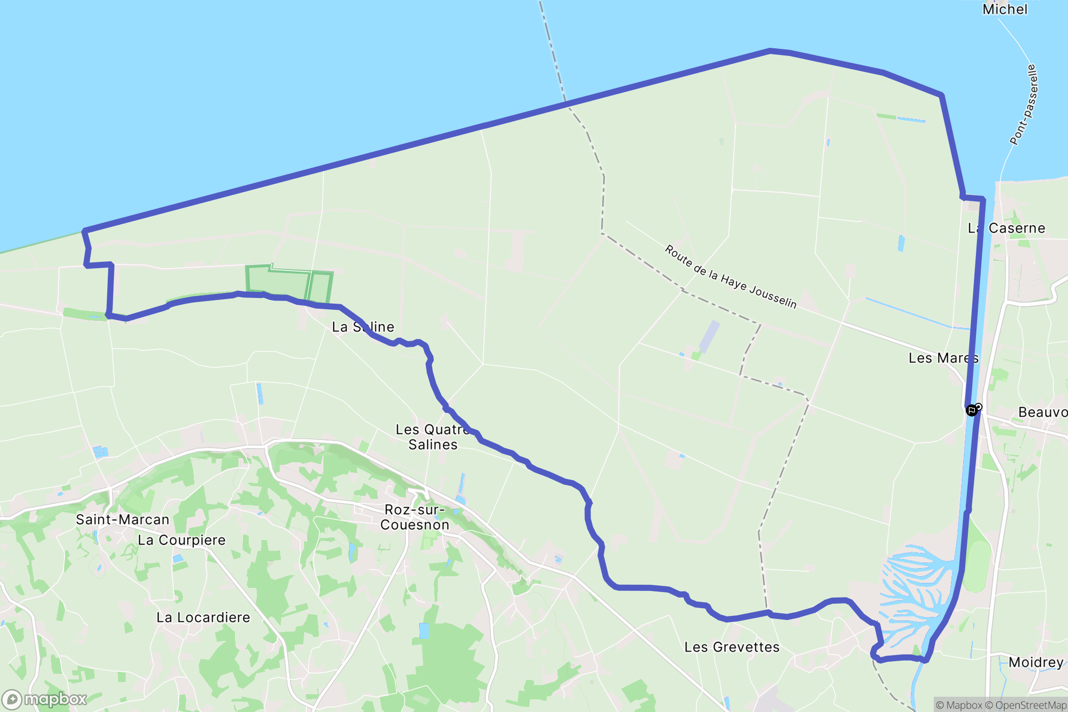 Beauvoir : carte du parcours de randonnée - France