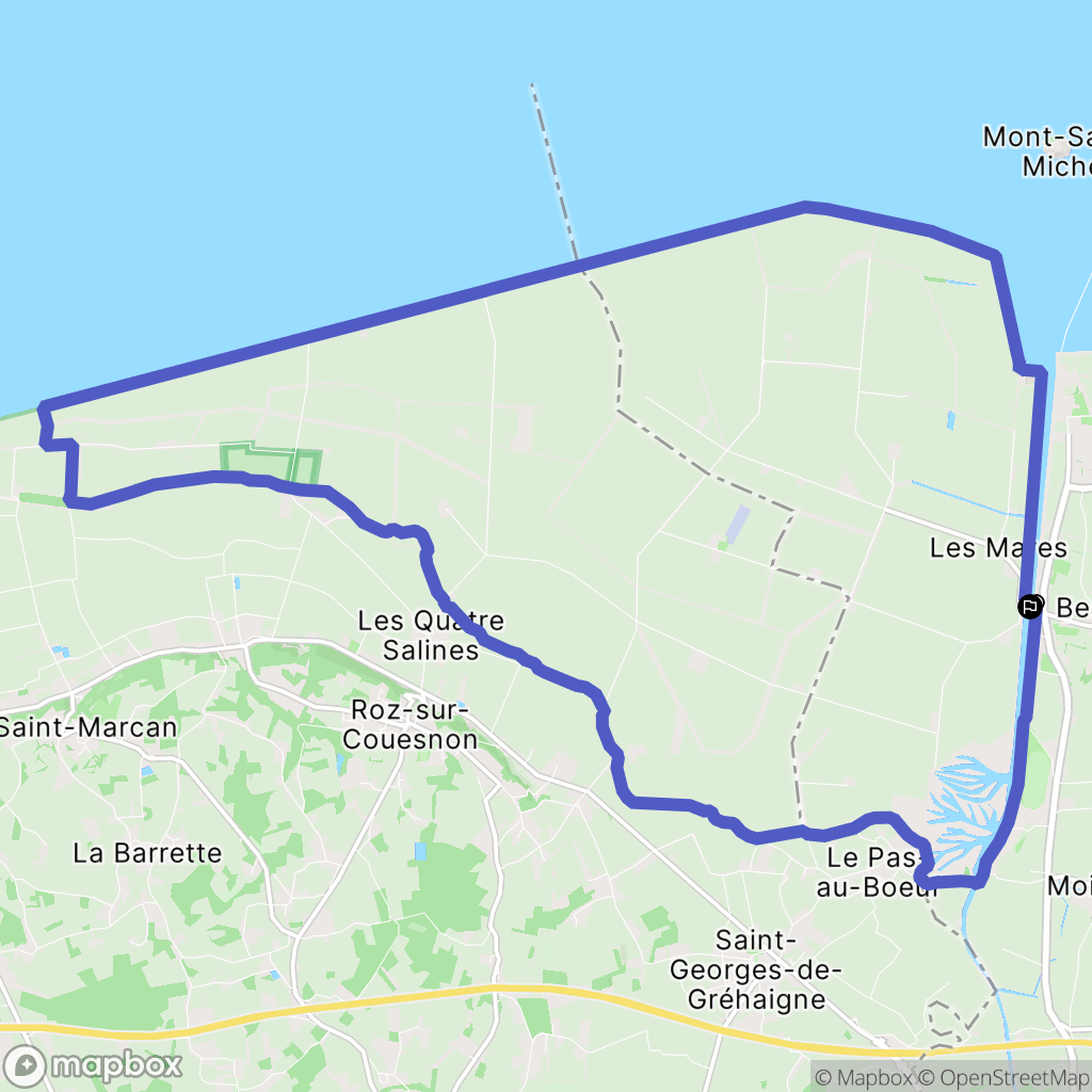 Beauvoir : carte du parcours de randonnée - France