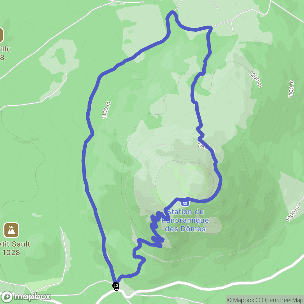 Ceyssat : carte du parcours de randonnée - France