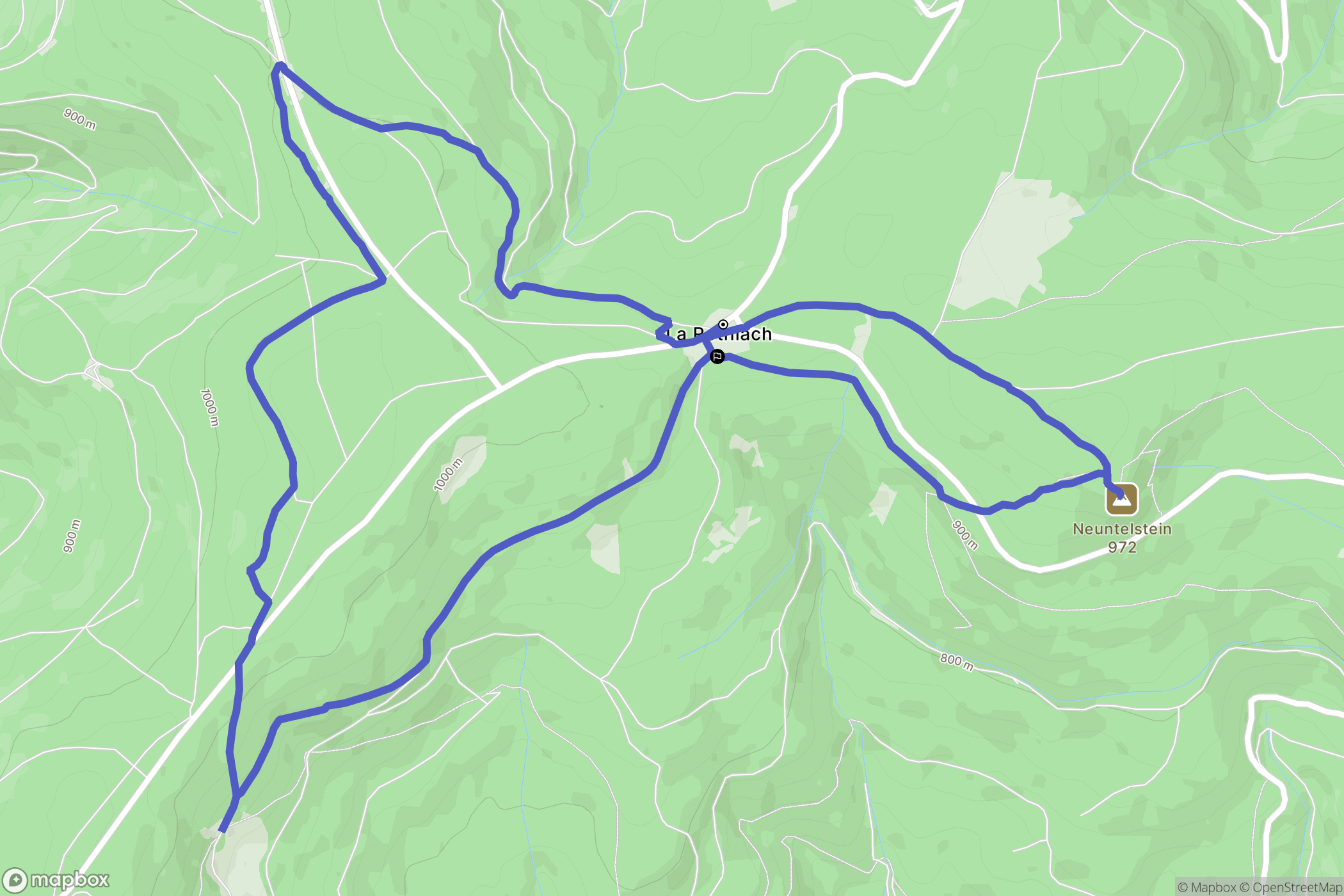 Rothlach, Le Hohwald : carte du parcours de randonnée - France