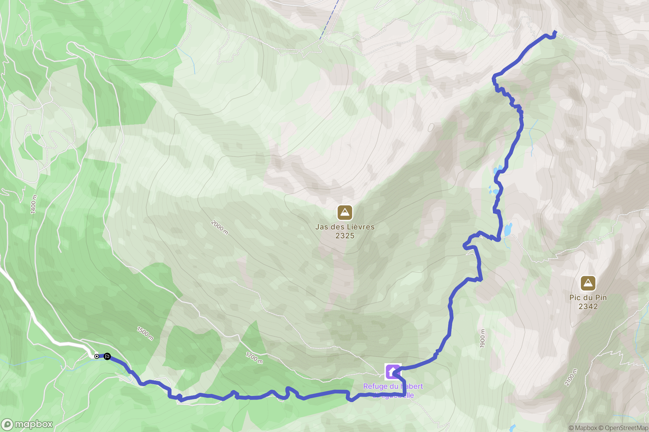 Les Adrets : carte du parcours de randonnée - France