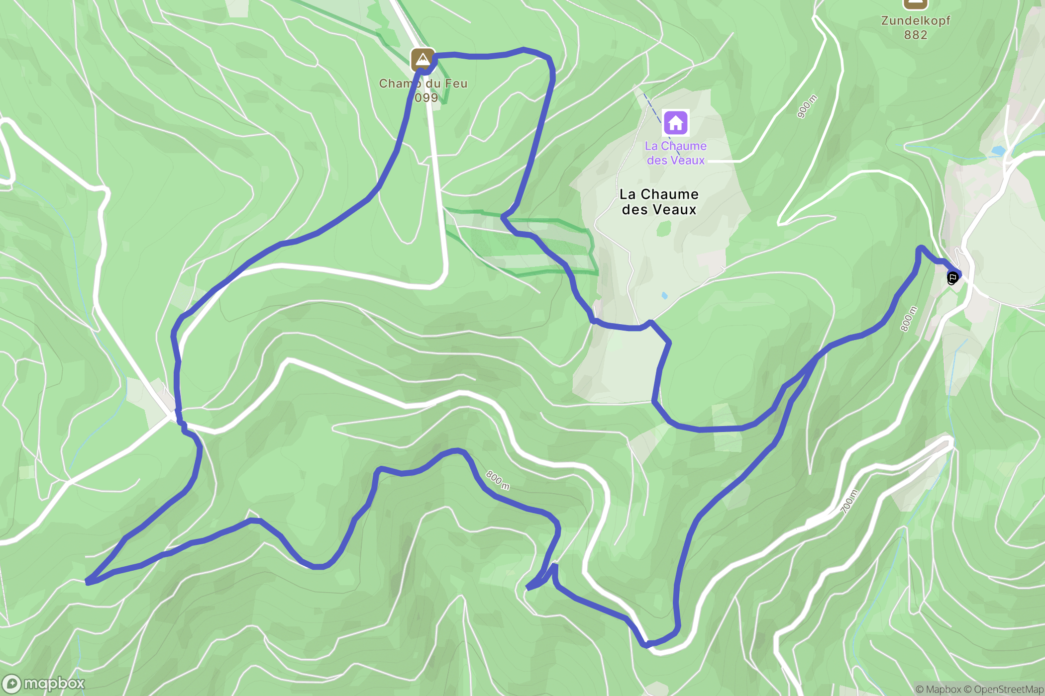 Le Hohwald : carte du parcours de randonnée - France