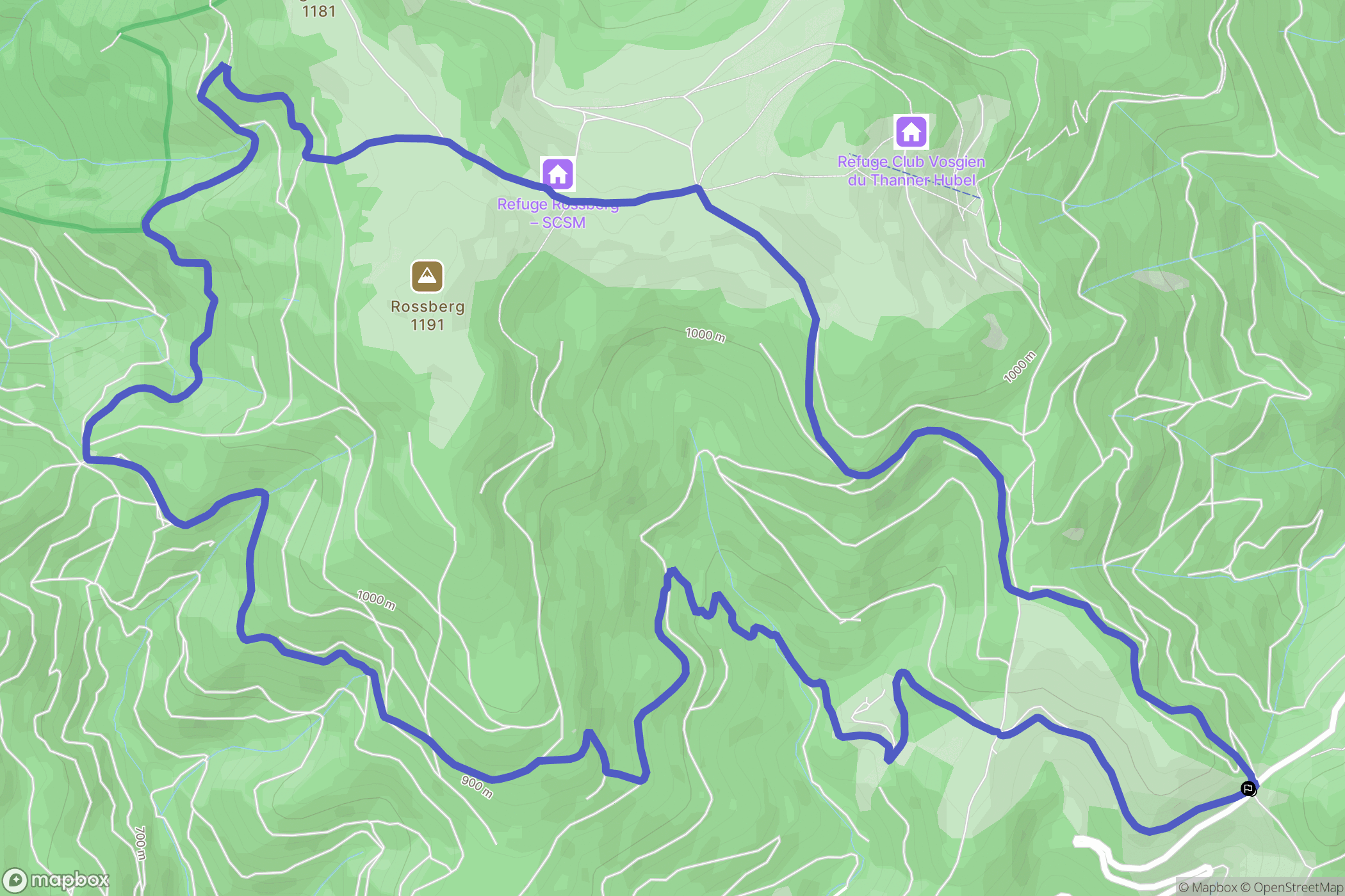 Bourbach-le-Haut : carte du parcours de randonnée - France