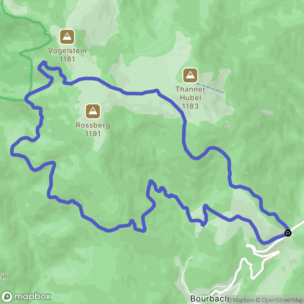 Bourbach-le-Haut : carte du parcours de randonnée - France