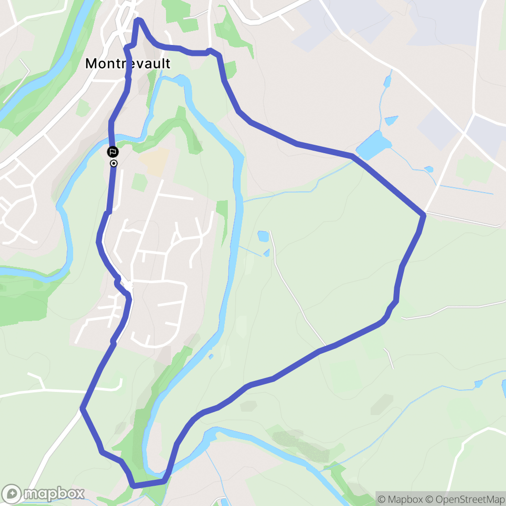 Montrevault-sur-Èvre : carte du parcours de randonnée - France