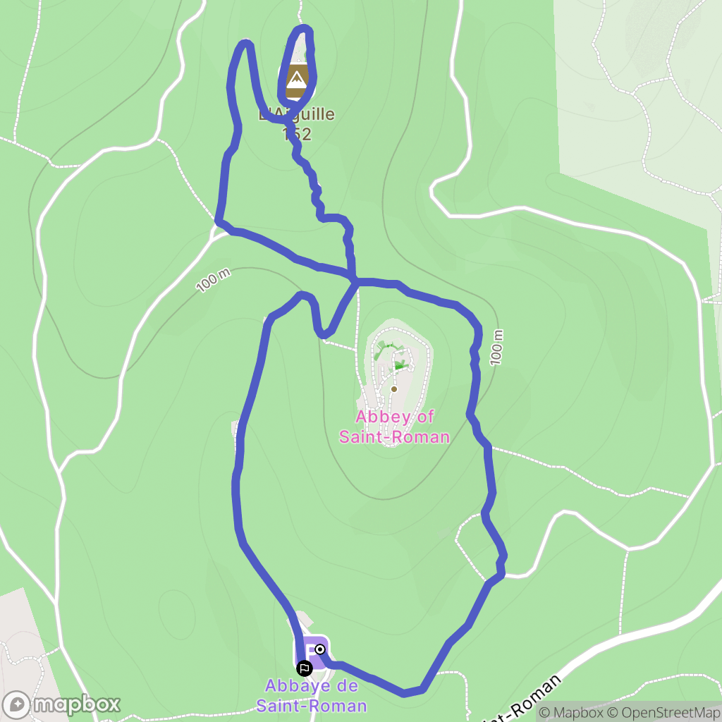 Beaucaire : carte du parcours de randonnée - France