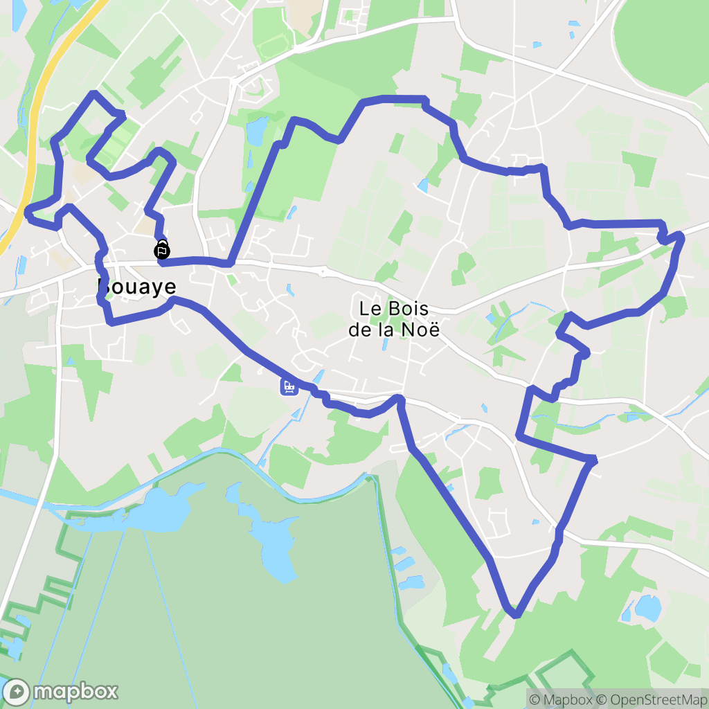 Bouaye : carte du parcours de randonnée - France