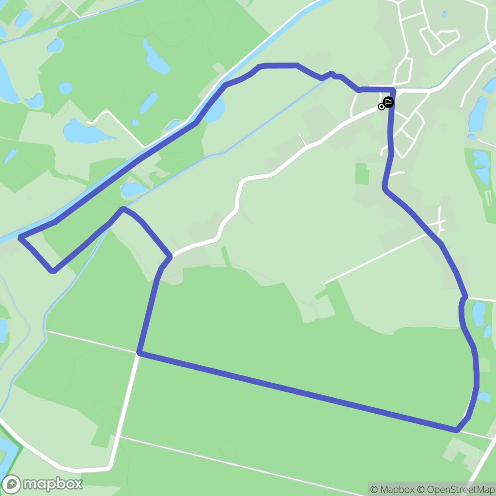 Hasnon : carte du parcours de randonnée - France