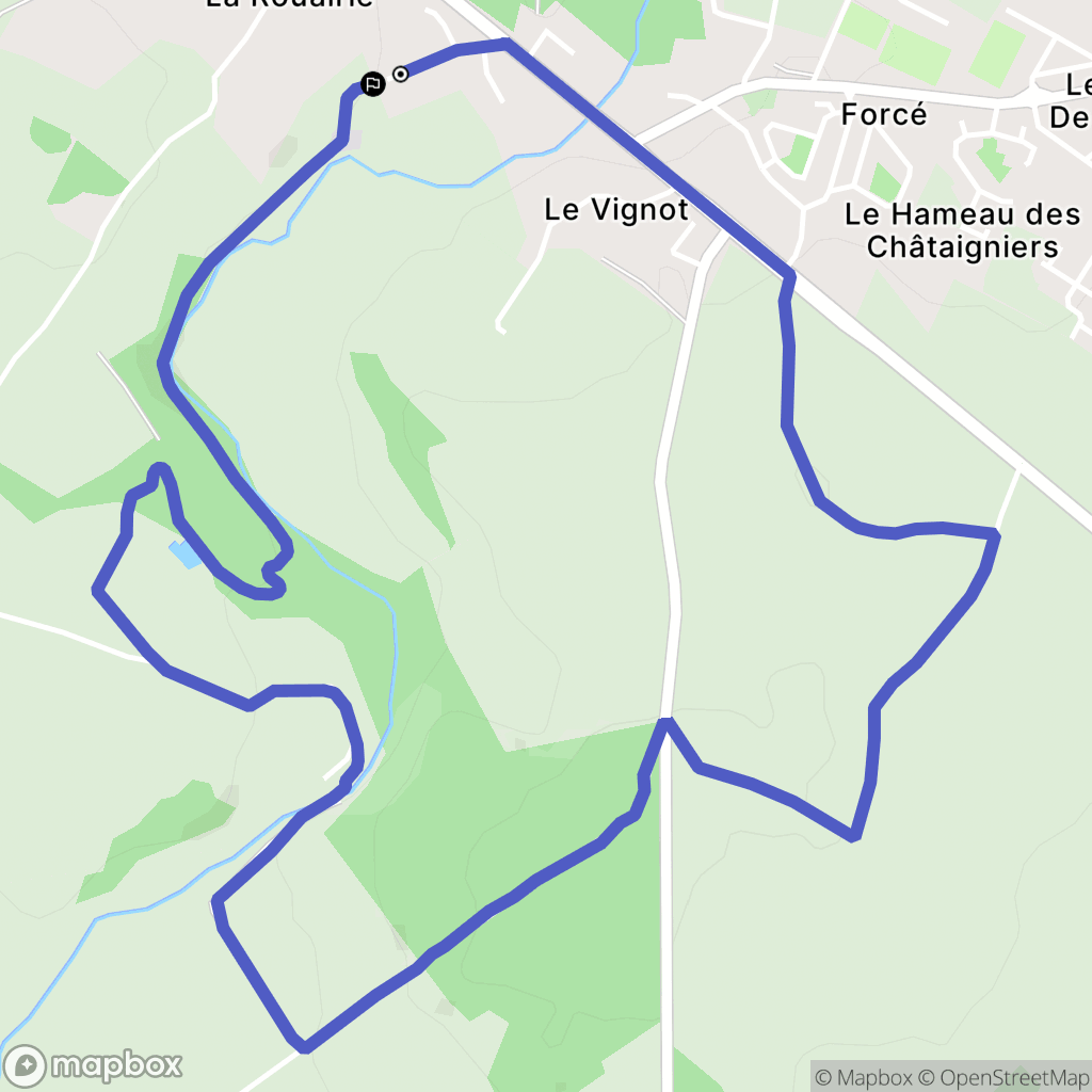 Rochevier : carte du parcours de randonnée - France