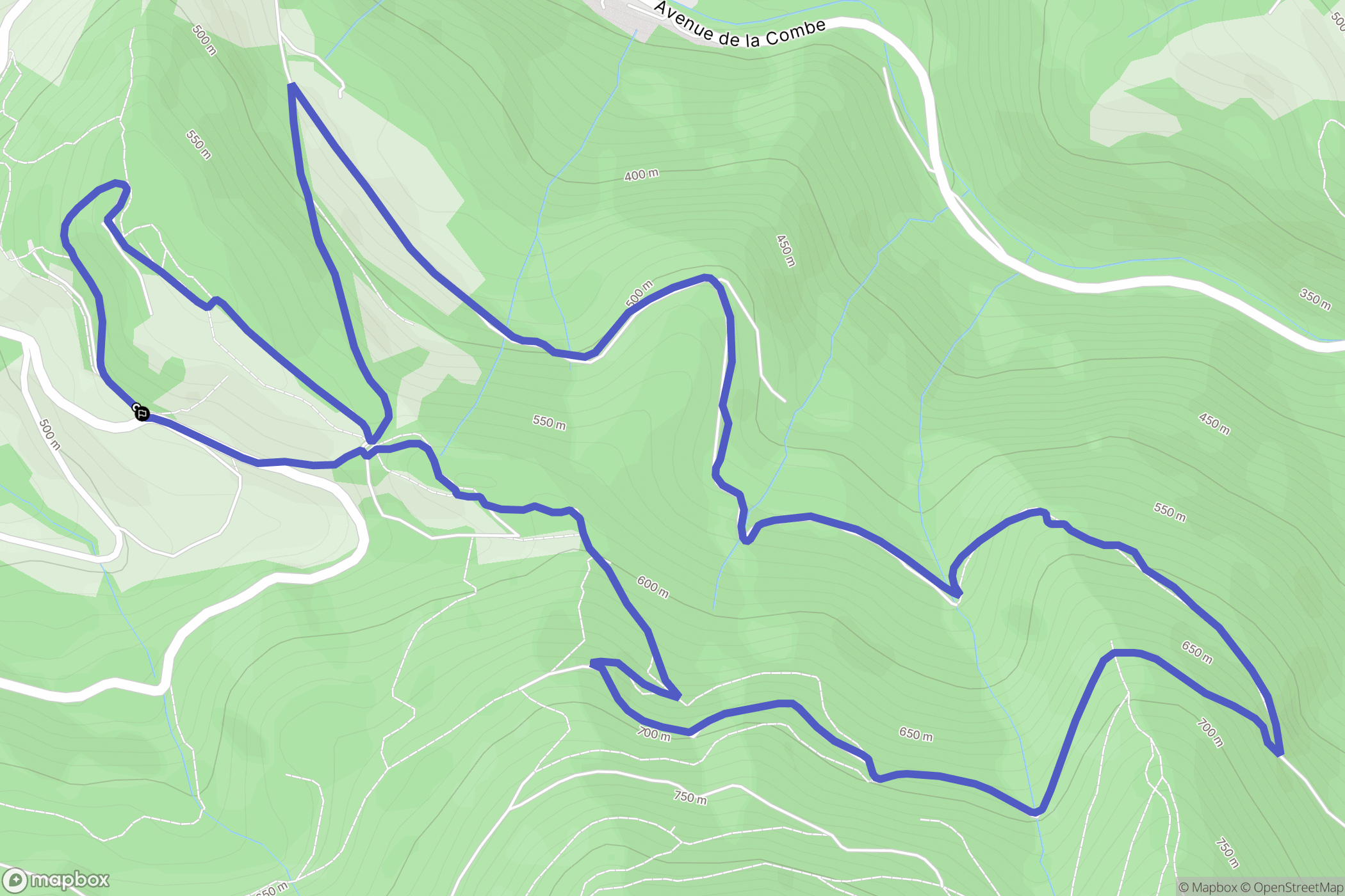 Saint-Martin-d'Hères : carte du parcours de randonnée - France