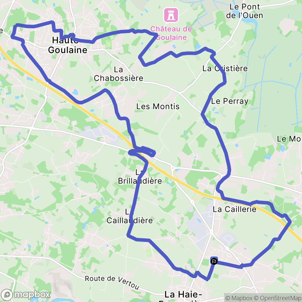 La-Haye-Fouassière : carte du parcours de randonnée - France
