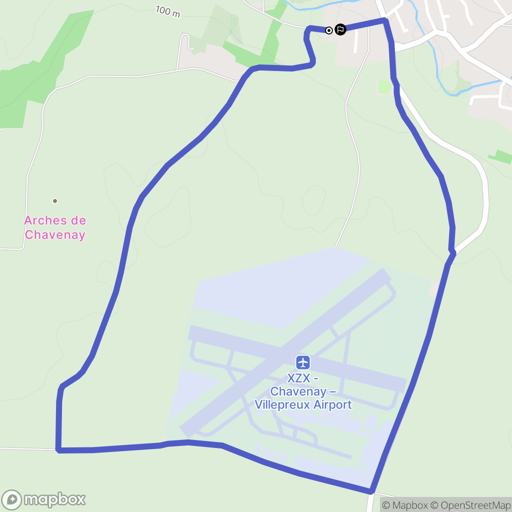 Chavenay : carte du parcours de randonnée - France