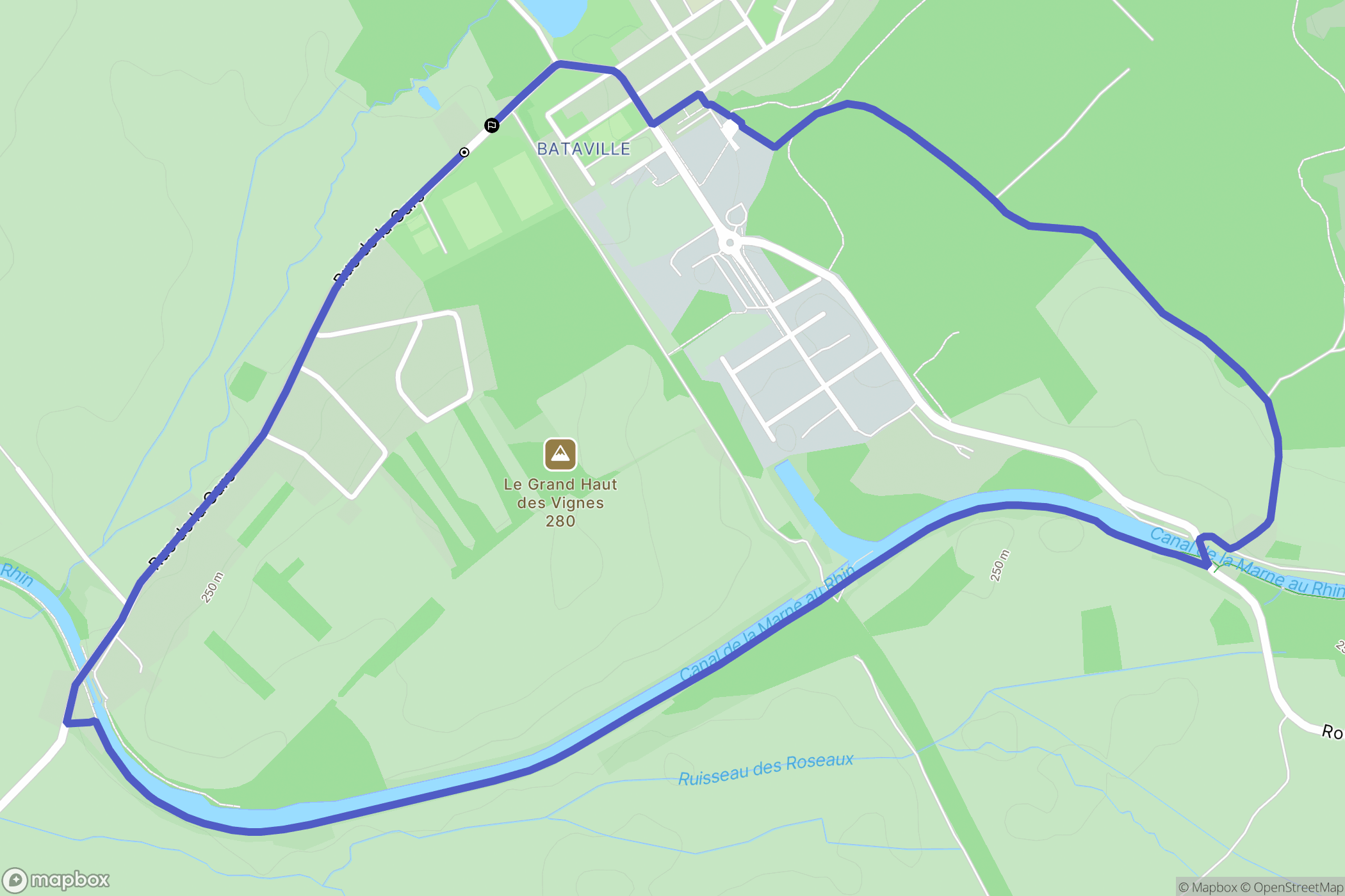 Moussey : carte du parcours de randonnée - France