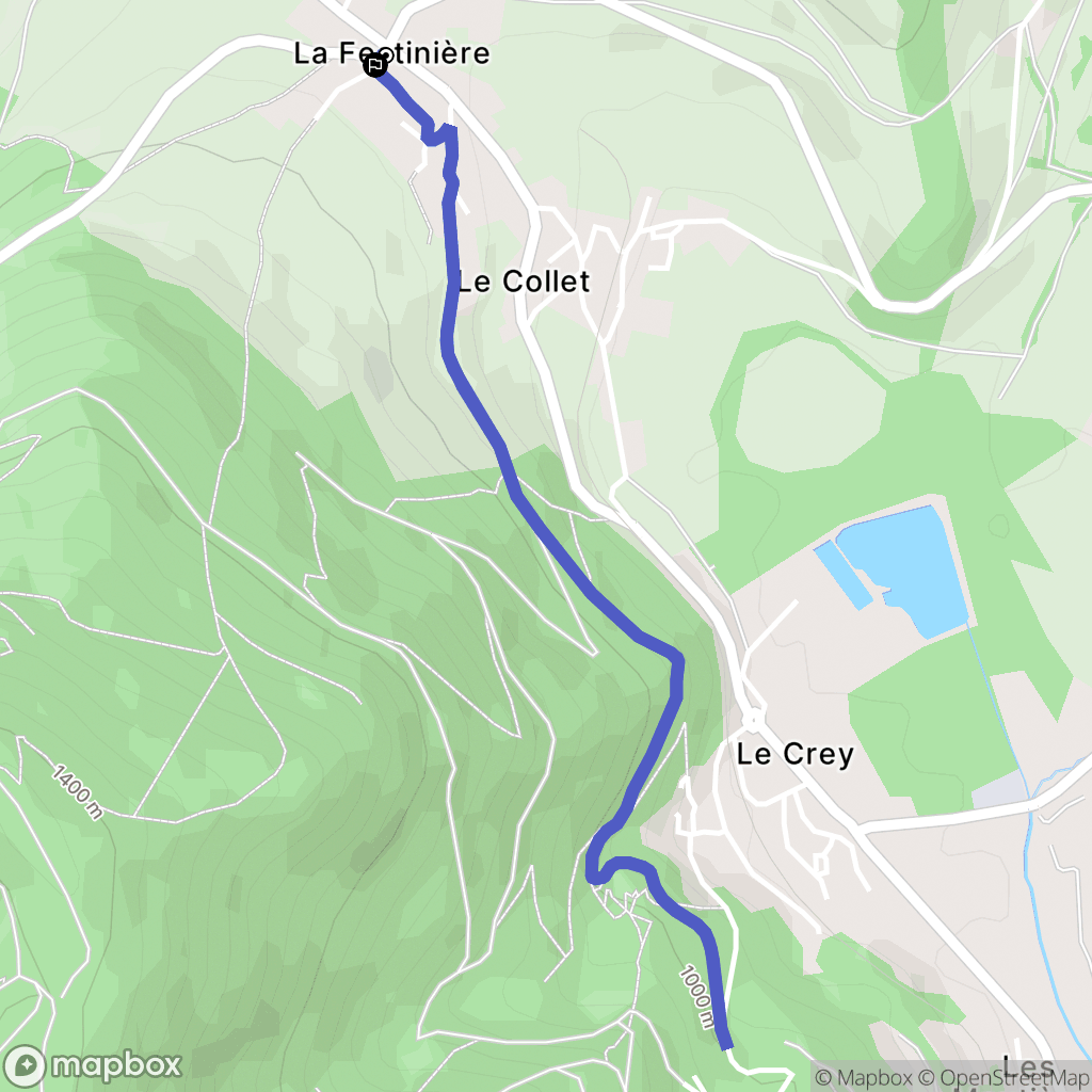 Aveillans : carte du parcours de randonnée - France