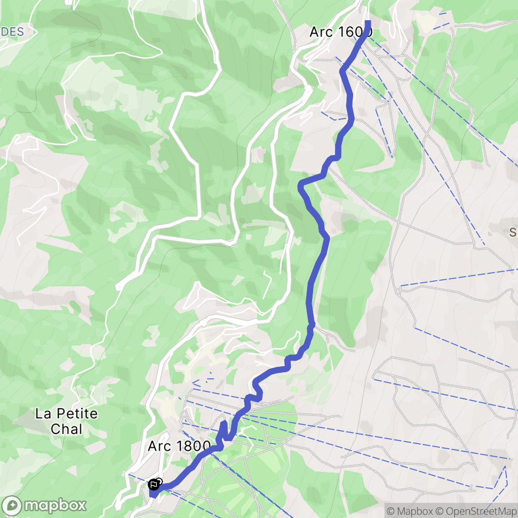 Bourg-Saint-Maurice : carte du parcours de randonnée - France