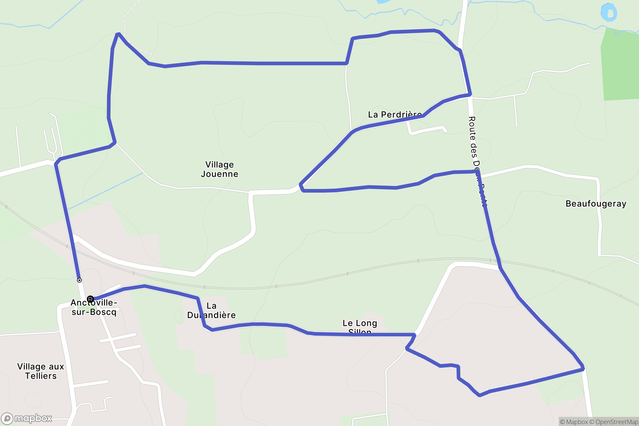 Anctoville-sur-Boscq : carte du parcours de randonnée - France
