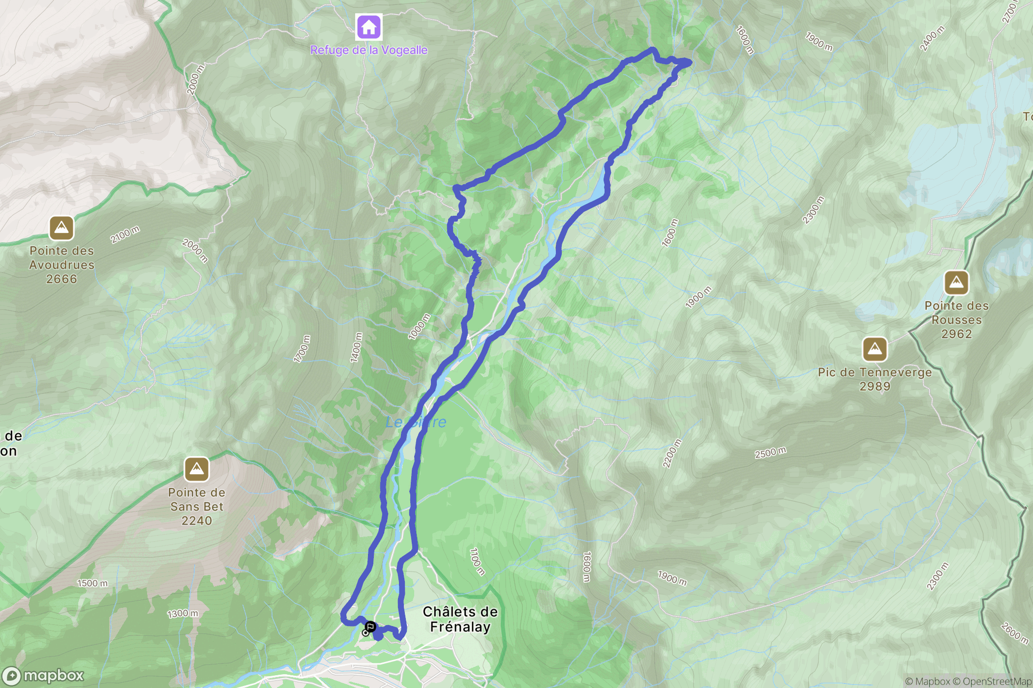 Sixt-Fer-à-Cheval : carte du parcours de randonnée - France