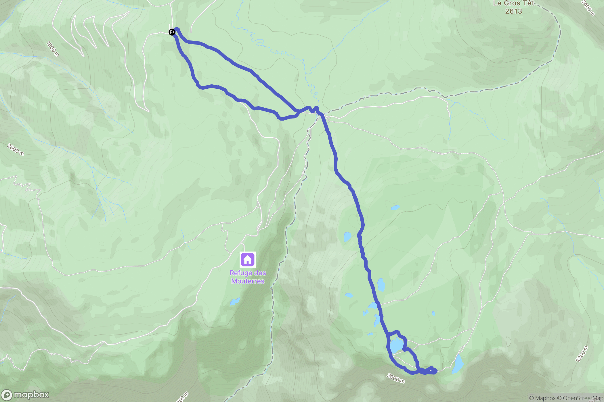 Besse : carte du parcours de randonnée - France