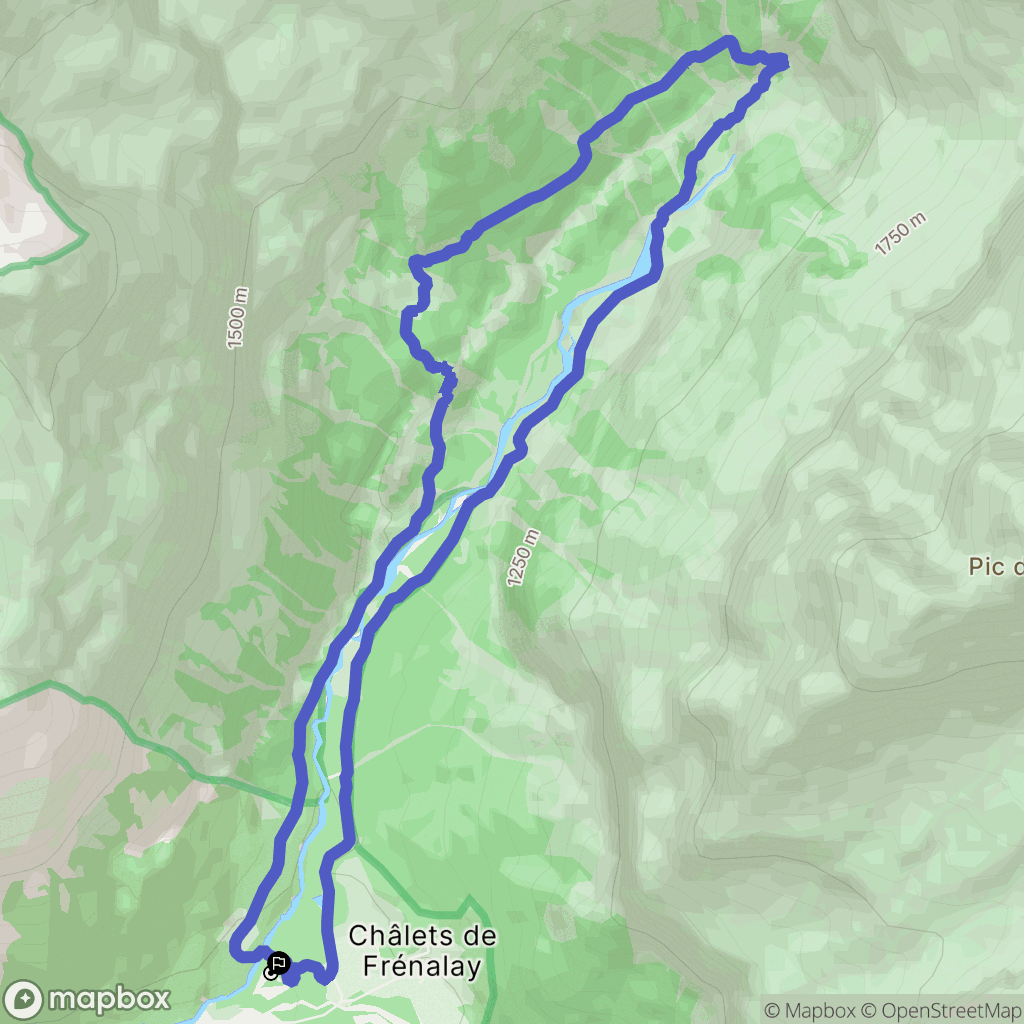 Sixt-Fer-à-Cheval : carte du parcours de randonnée - France