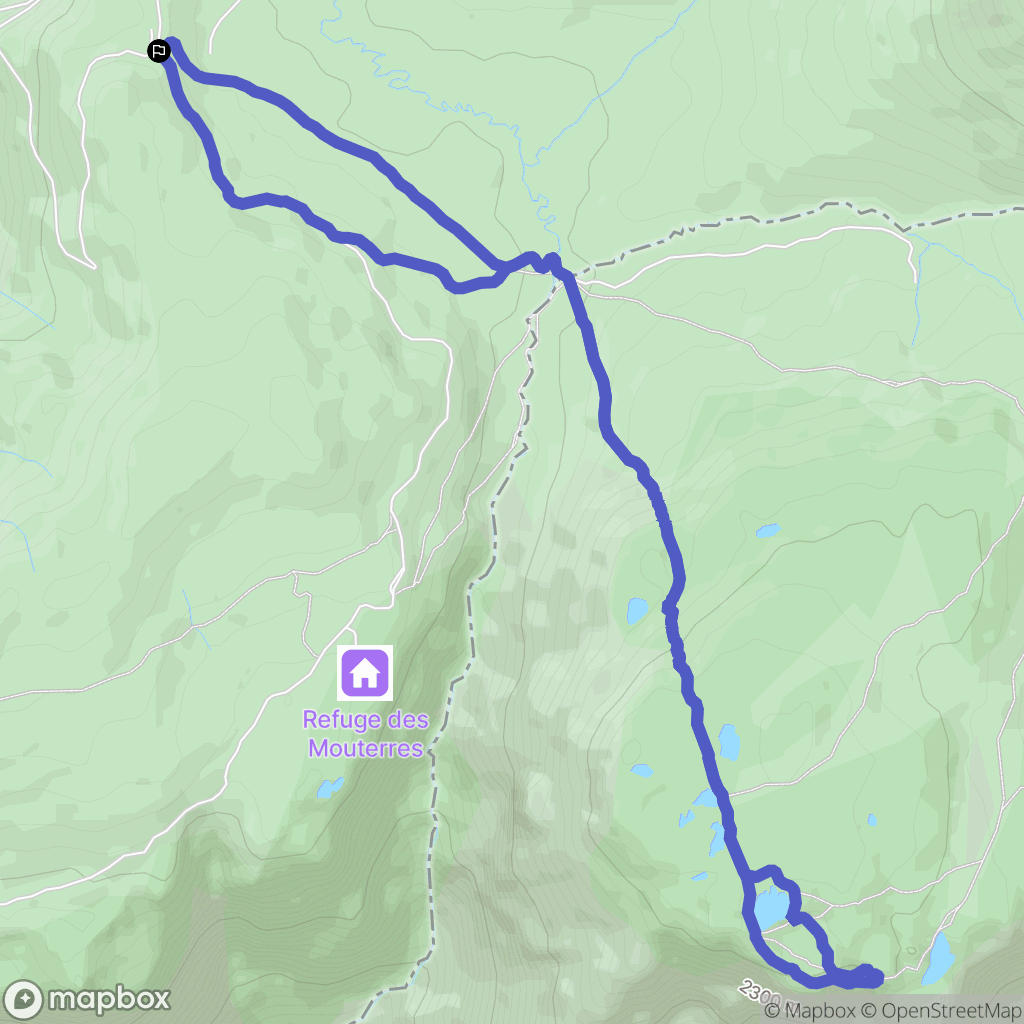 Besse : carte du parcours de randonnée - France