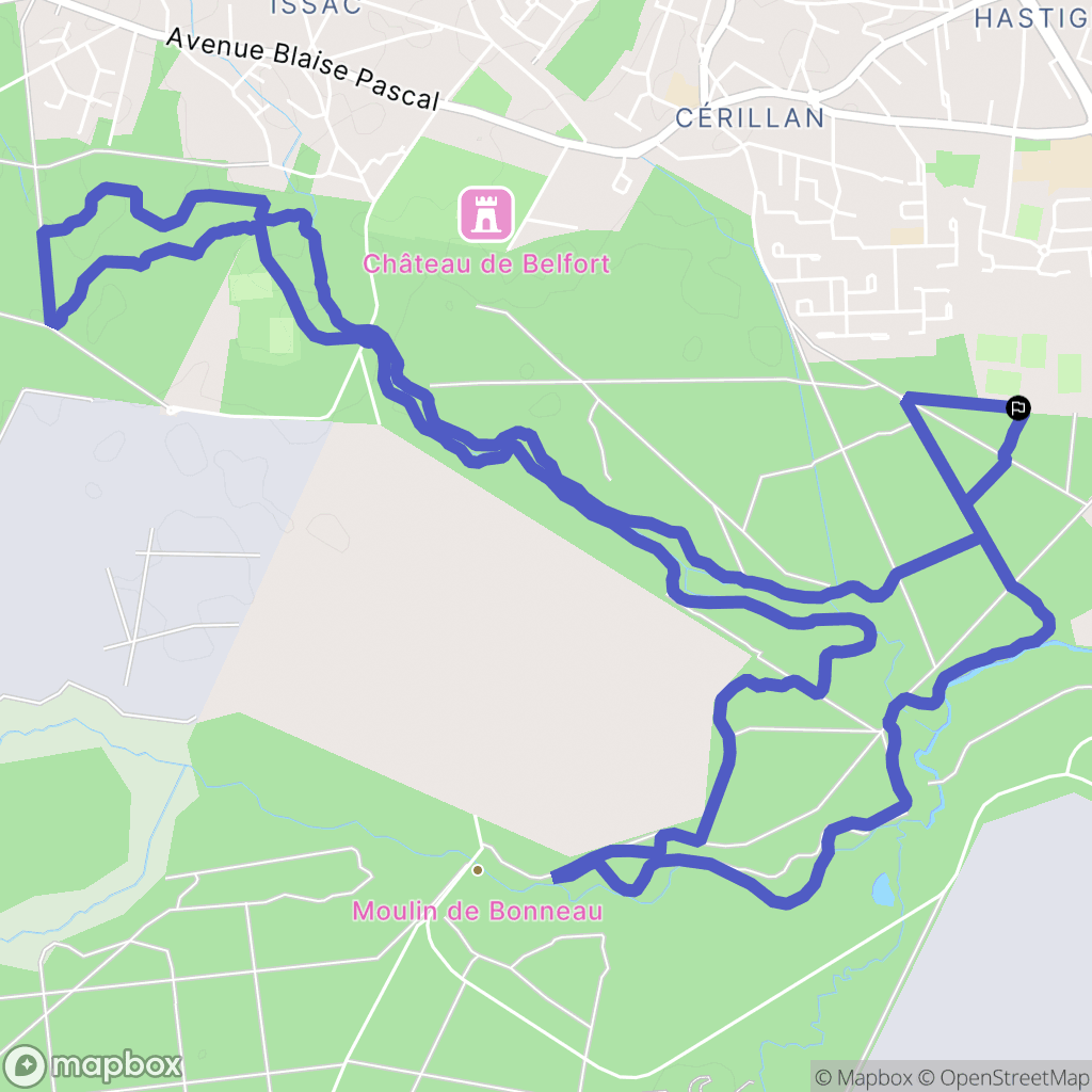 Caupian, Saint-Médard-en-Jalles : carte du parcours de randonnée - France