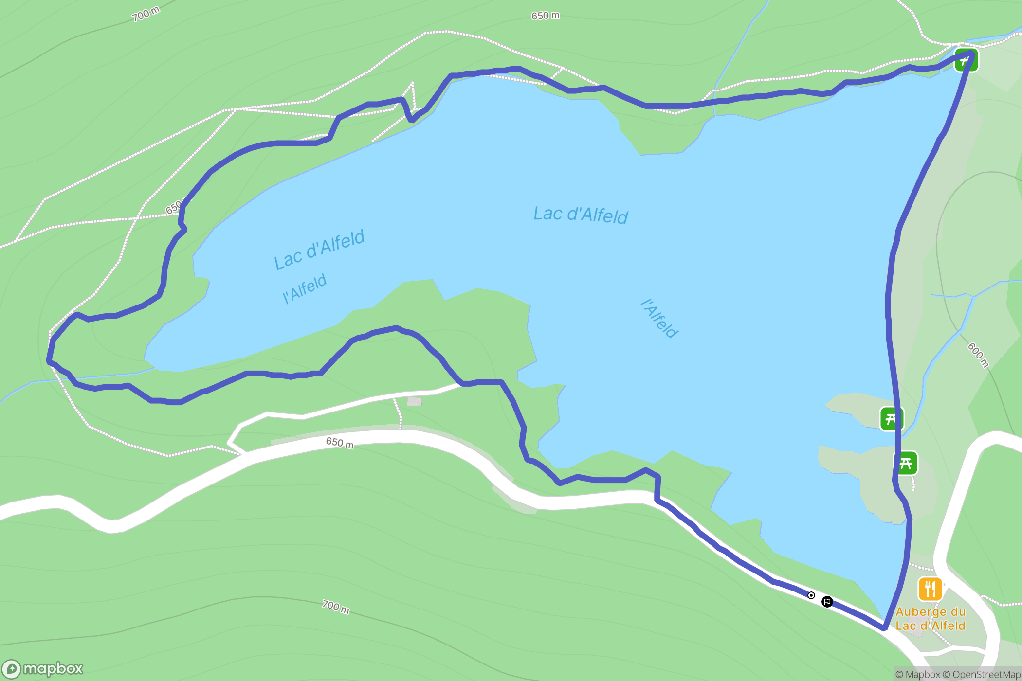 Sewen : carte du parcours de randonnée - France