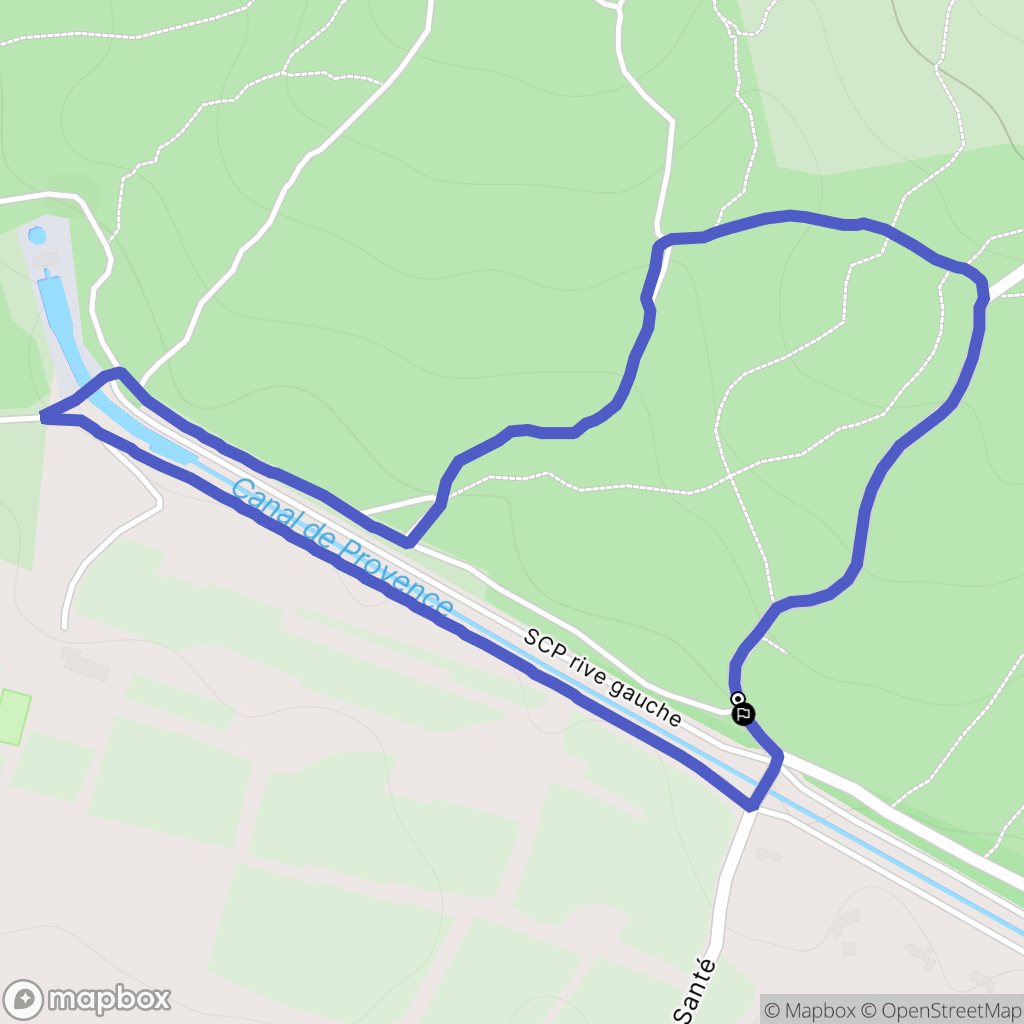 Pourrières : carte du parcours de randonnée - France
