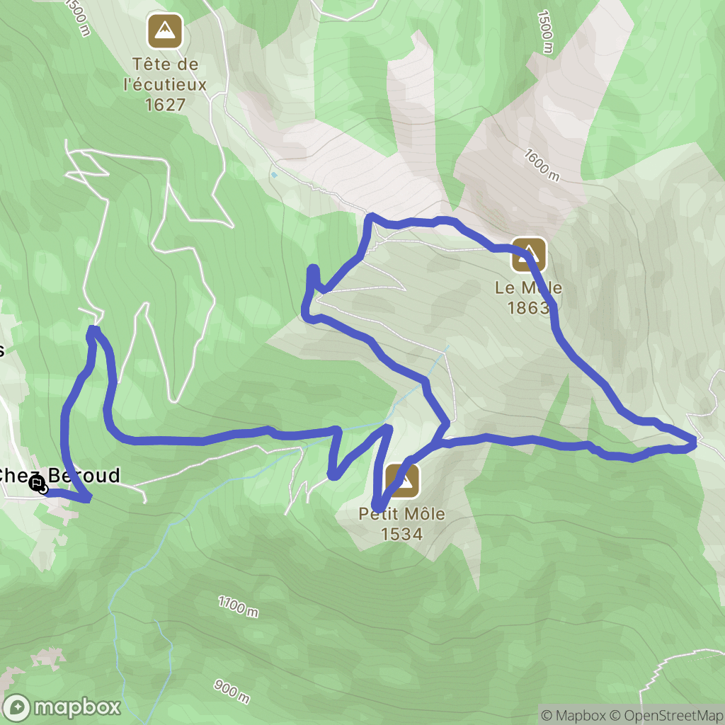 Saint-Jean-de-Tholome : carte du parcours de randonnée - France