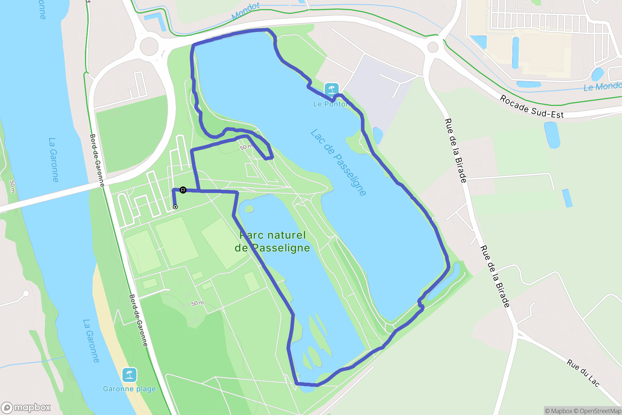 Boé : carte du parcours de randonnée - France