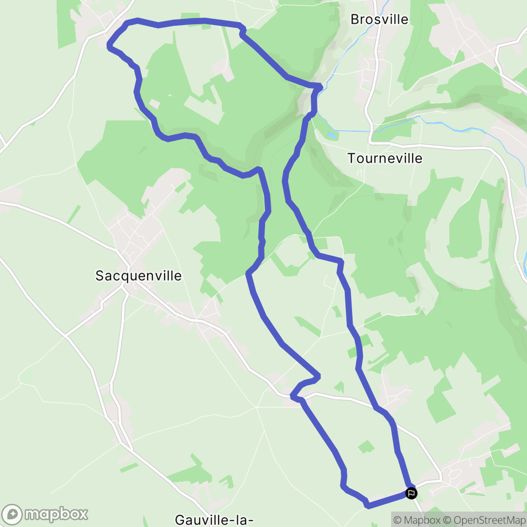 Aviron : carte du parcours de randonnée - France