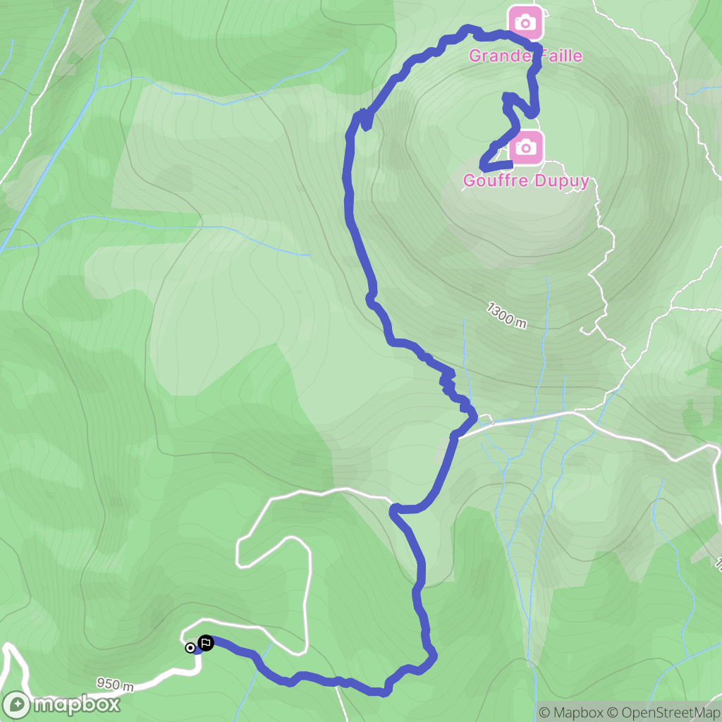 Saint-Claude : carte du parcours de randonnée - France