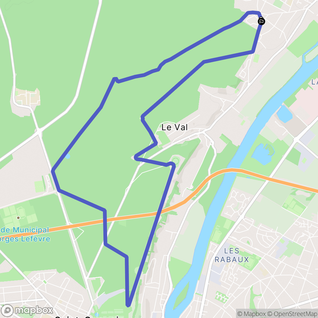 Le Mesnil-le-Roi : carte du parcours de randonnée - France
