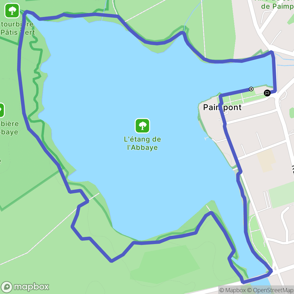 Paimpont : carte du parcours de randonnée - France
