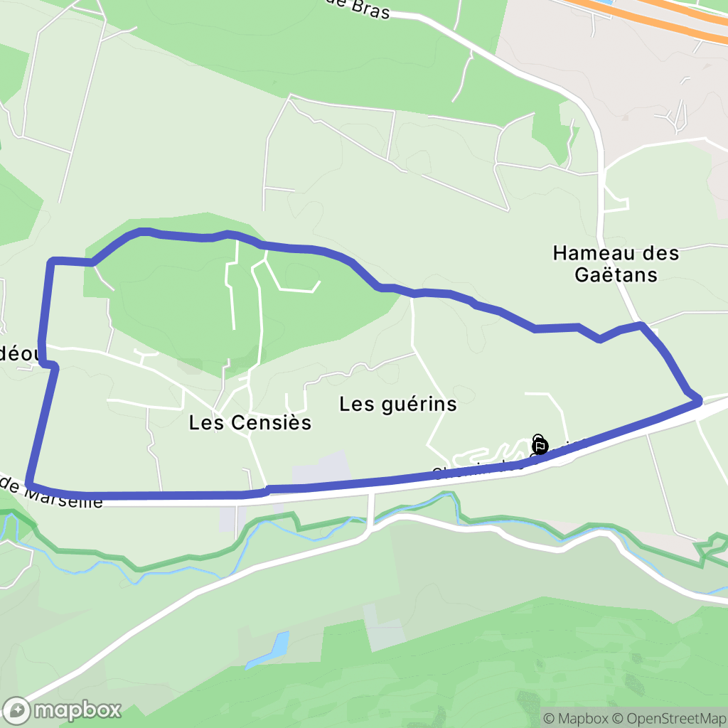 Brignoles : carte du parcours de randonnée - France