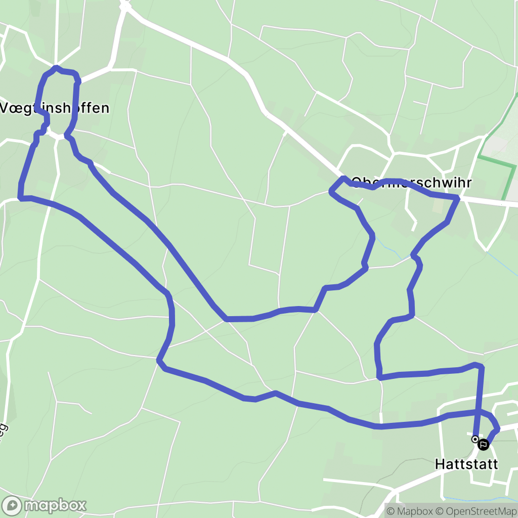 Hattstatt : carte du parcours de randonnée - France