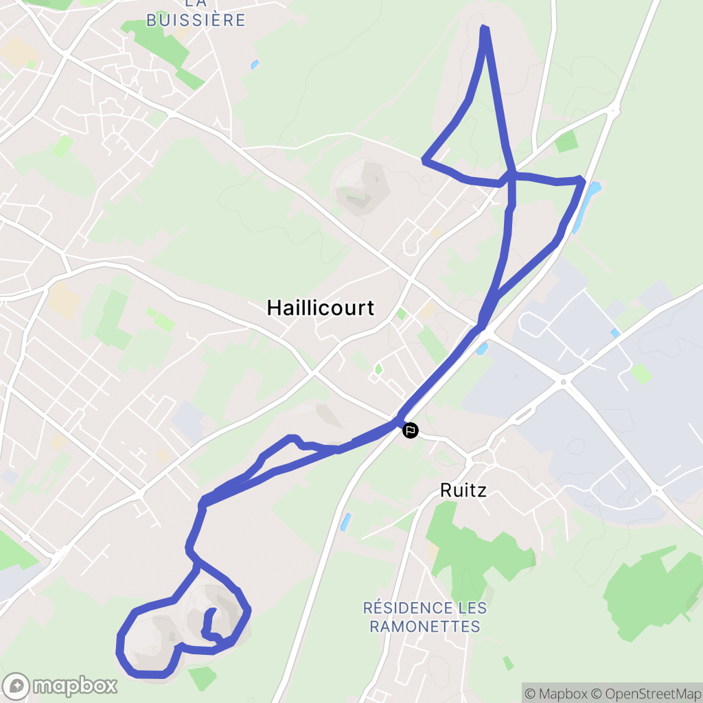 Haillicourt : carte du parcours de randonnée - France