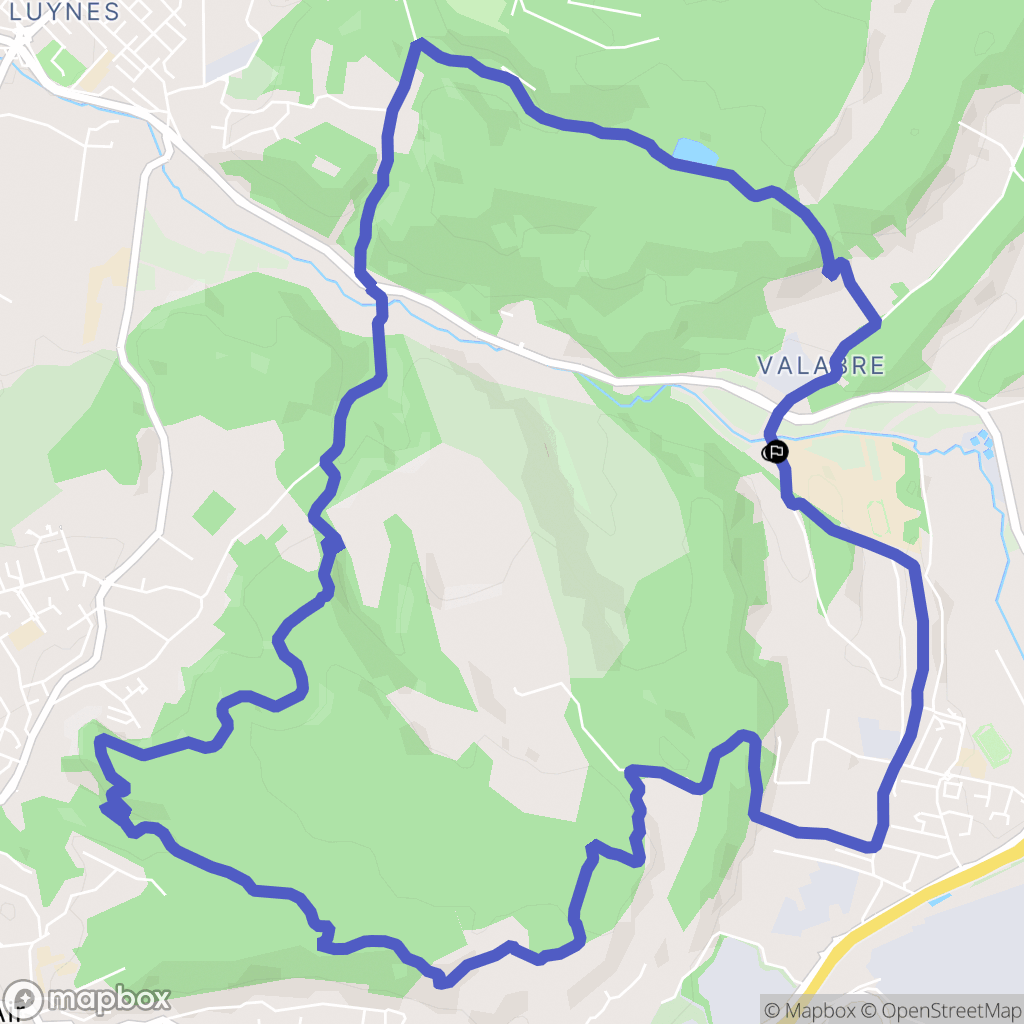 Gardanne : carte du parcours de randonnée - France