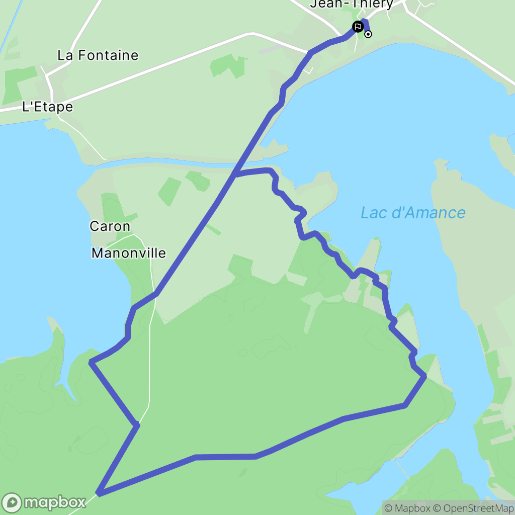 Radonvilliers : carte du parcours de randonnée - France