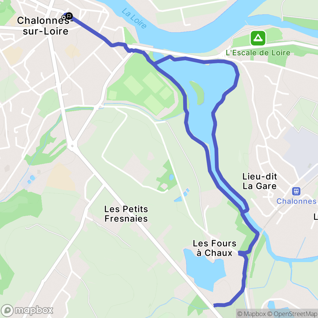 Chalonnes-sur-Loire : carte du parcours de randonnée - France