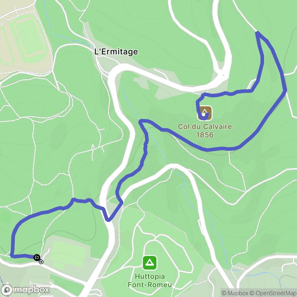 Font-Romeu-Odeillo-Via : carte du parcours de randonnée - France