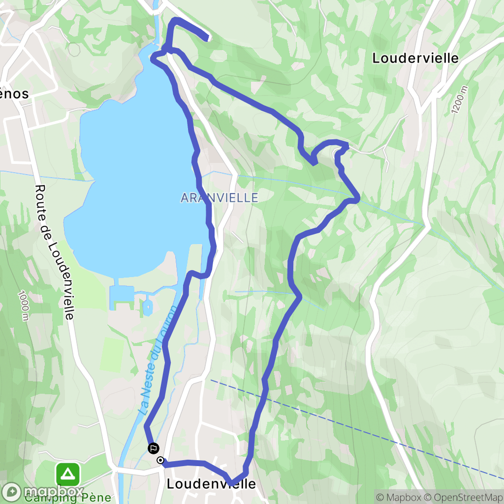 Loudenvielle : carte du parcours de randonnée - France