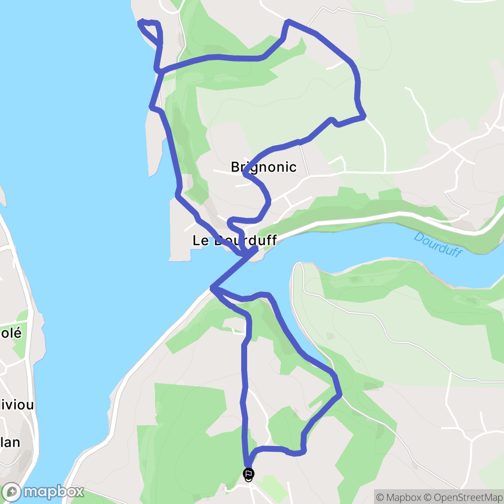 Morlaix : carte du parcours de randonnée - France