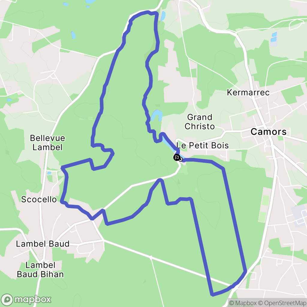 Camors : carte du parcours de randonnée - France