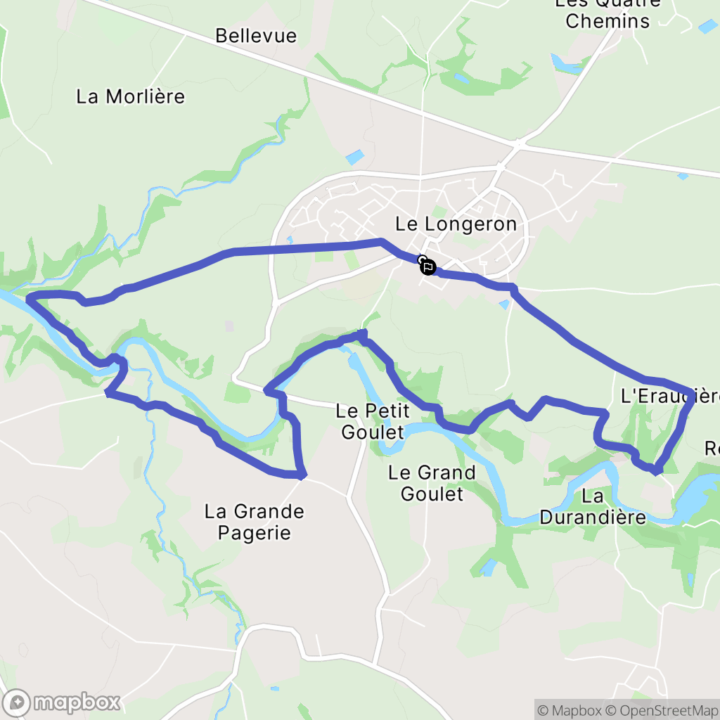 Sèvremoine : carte du parcours de randonnée - France