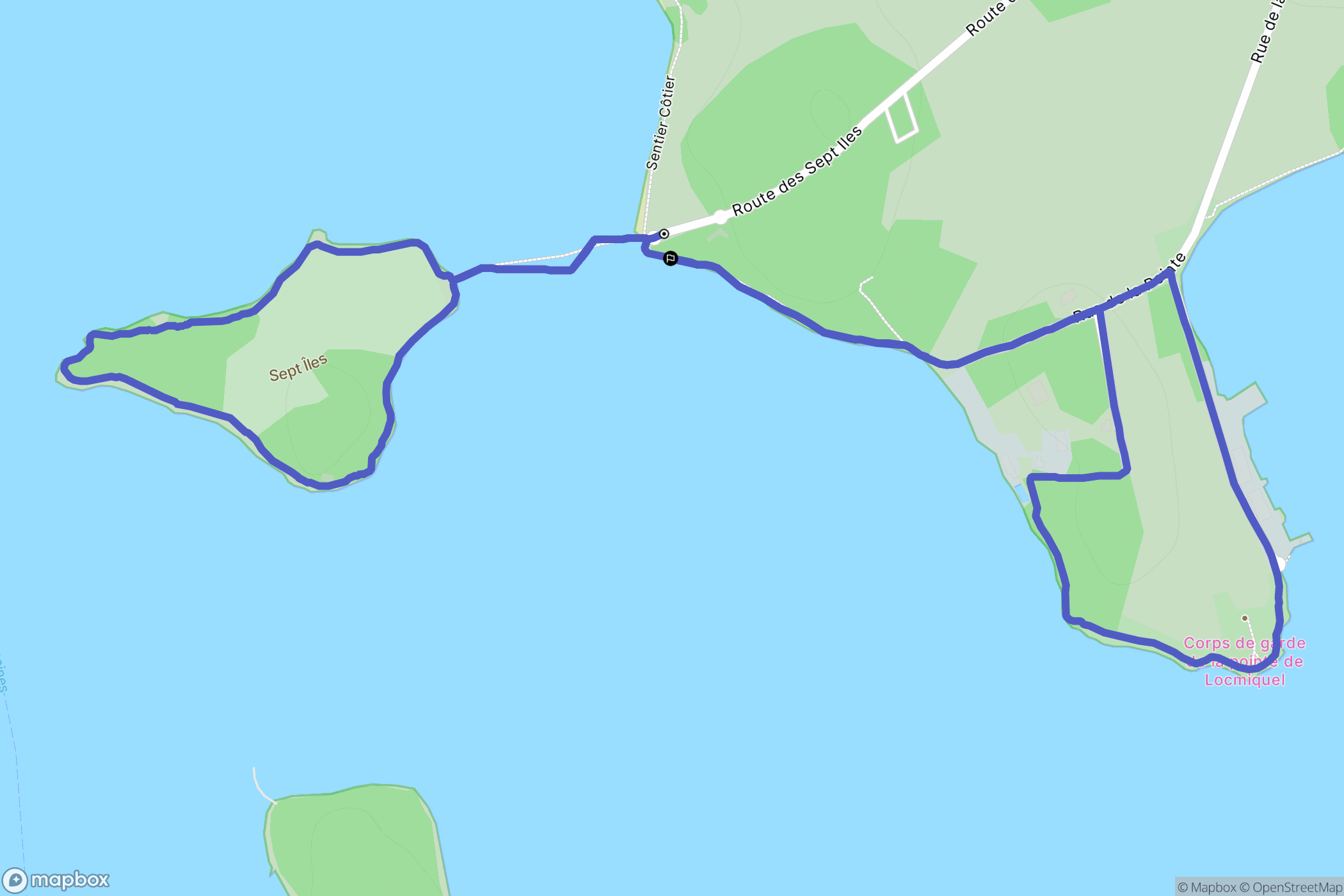Baden : carte du parcours de randonnée - France