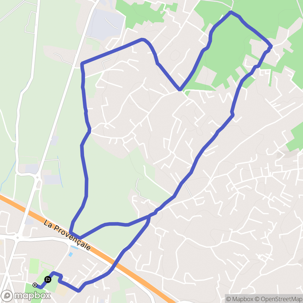 Saint-Maximin-la-Sainte-Baume : carte du parcours de randonnée - France