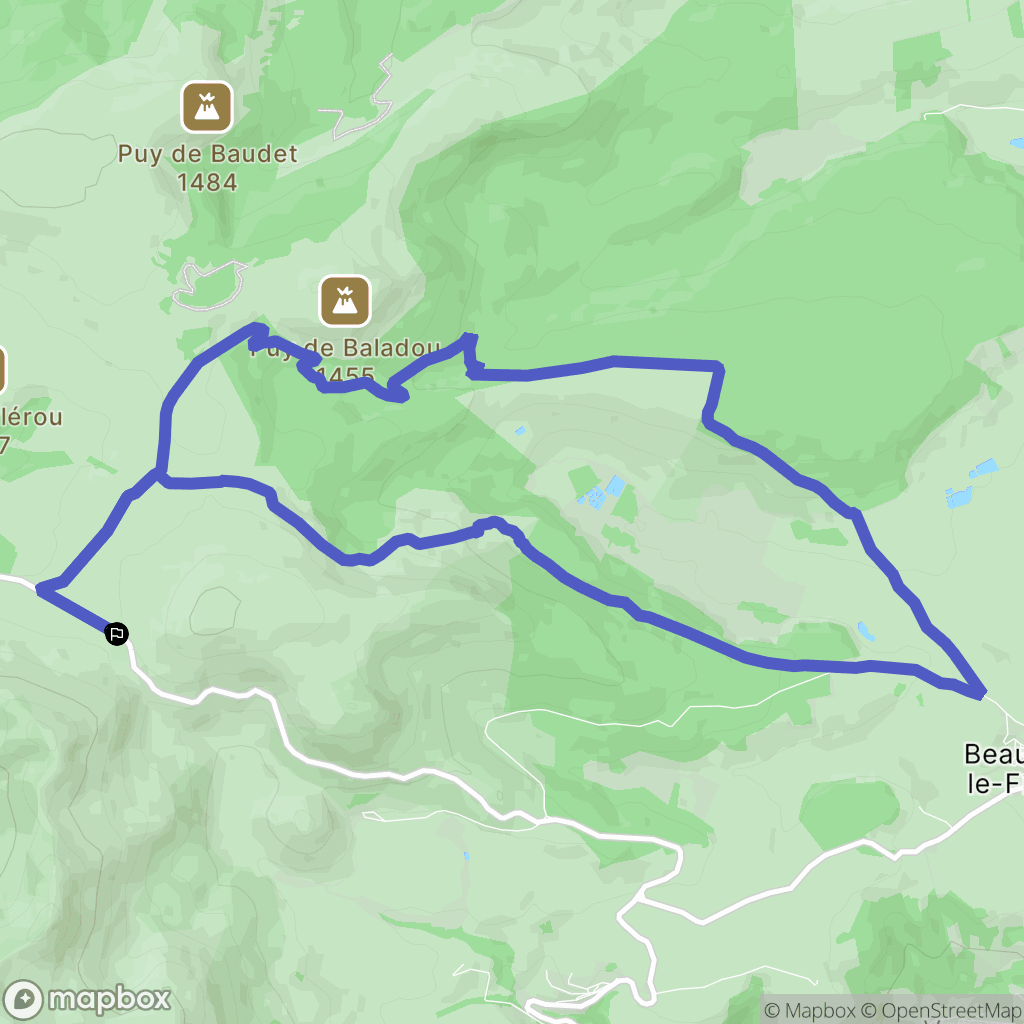 Chambon-sur-Lac : carte du parcours de randonnée - France