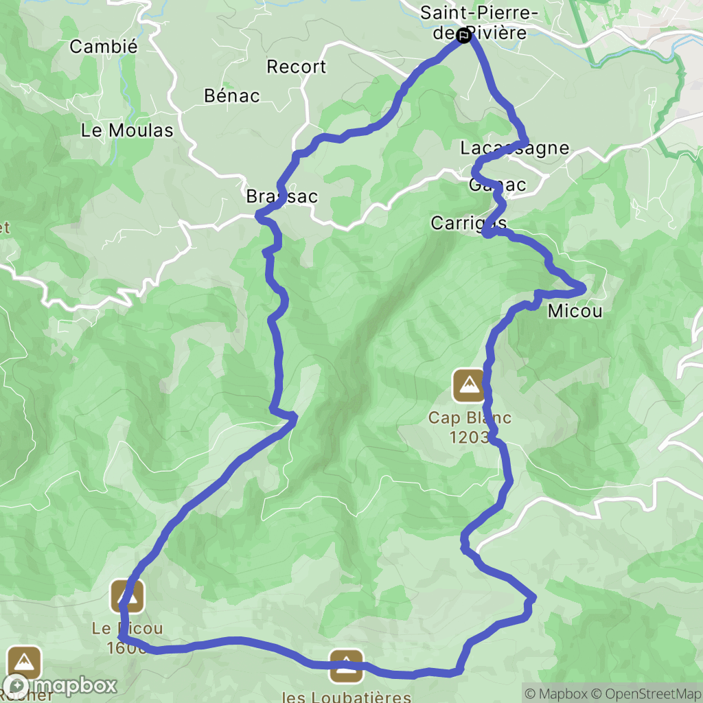 Brassac : carte du parcours de randonnée - France